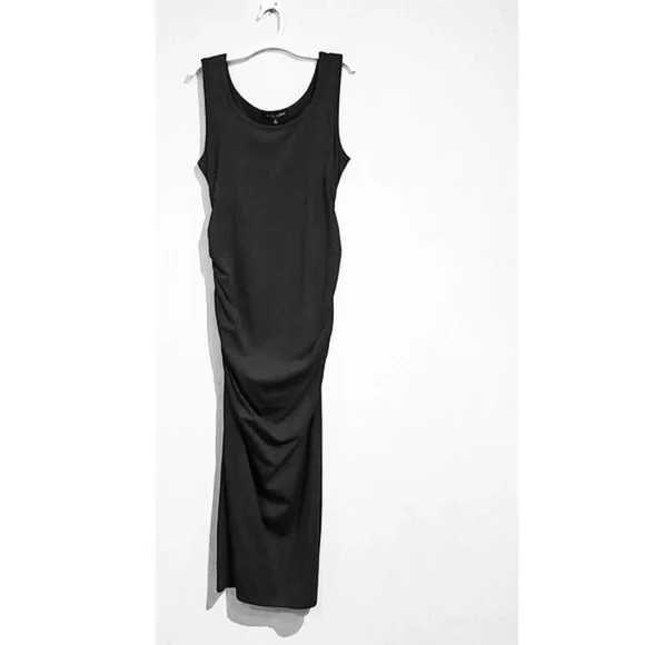 Black Side Ruched Sleeveless Maxi NWOT Sz M - Picture 5 of 10